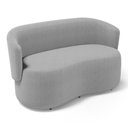 Ver imagem 1 de Poltrona Namoradeira Aisha 02 Lugares Orgânica Bouclê Cinza Claro - Desk Design