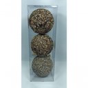 Ver imagem 2 de Jogo com 3 Bolas Marrom com Textura em Madeira