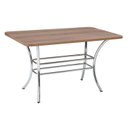 Ver imagem 6 de Conjunto Sala de Jantar 1 Mesa 6 Cadeiras Giovana Marrom/Cromado