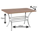 Ver imagem 3 de Conjunto Sala de Jantar 1 Mesa 6 Cadeiras Giovana Marrom/Cromado