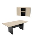 Ver imagem 4 de Conjunto Escritório Mesa Reunião Armário Credenza Escritório Office Netmobil - Dubai/preto