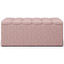 Ver imagem 6 de Calçadeira Recamier Baú Solteiro Dália W01 100cm Linho Rosa Estrutura Madeira Lyam Decor