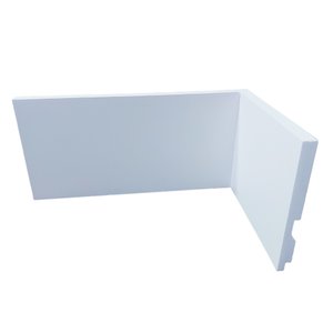 Rodapé de Poliestireno 10cm Liso Branco (10x1x240cm)