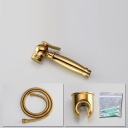 Ducha Higienica Dourado Luxo Gold Completa Banheiro Lavabo - 4
