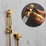 Ducha Higienica Dourado Luxo Gold Completa Banheiro Lavabo - 1