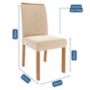 Ver mais imagens de Mesa de Jantar Tampo de Vidro Off White Ester 2,10 com e 8 Cadeiras Clarice Cinamomo/madeira/nude