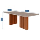 Ver imagem 5 de Mesa de Jantar Tampo de Vidro Off White Ester 2,10 com e 8 Cadeiras Clarice Cinamomo/madeira/nude