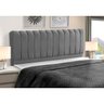 Cabeceira Cama Box Estofada Madeira Queen Size Ômega:cinza - 1