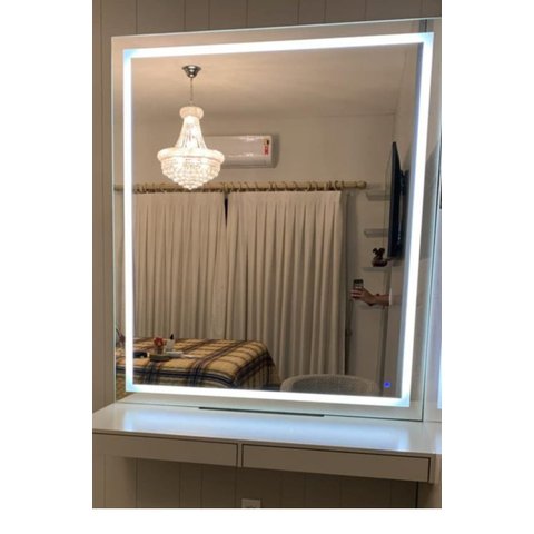 Espelho com Luz de Led 70x60 Branco Quente