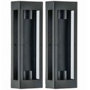 Ver imagem 1 de Kit 2 Arandelas Pretas Prime 2 Lâmpadas E27 Dital 13x8x40cm Interno Externo