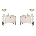 Ver imagem 1 de Jogo de Mesa de Cabeceira Sofia Off White Preto