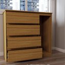 Ver imagem 5 de Guarda-roupa Solteiro Lupin 2 Portas 2 Gavetas e Cômoda 4 Gavetas Marrocos - Panorama Móveis