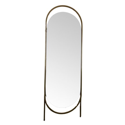Espelho Decorativo de Chão Glam GG Dourado 2P 153x53cm Oblon