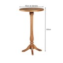 Ver imagem 3 de Conjunto Bistrô Mesa Madeira Maciça com 2 Banquetas Confort Ripada Castanho