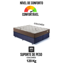 Ver mais imagens de Base Box Baú Bipartido Casal 138x188 Suede  com Colchão Relax Adorabile Molas Ensacadas