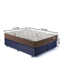 Ver imagem 2 de Base Box Baú Bipartido Casal 138x188 Suede  com Colchão Relax Adorabile Molas Ensacadas
