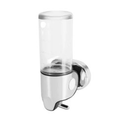 Suporte Dispenser Álcool Gel Shampoo Parede Sabonete 24cmx10cmx10cm - Transparente - 1