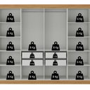 Ver imagem 5 de Guarda-Roupa Casal com Espelho 8 Portas 4 Gavetas Paris Bege/Cinamomo/Off White