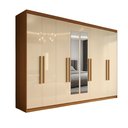 Ver imagem 2 de Guarda-roupa Casal com Espelho 8 Portas 4 Gavetas Paris