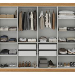 Guarda-roupa Casal com Espelho 8 Portas 4 Gavetas Paris - 5 Guarda-roupa Casal com Espelho 8 Portas 4 Gavetas Paris - 5