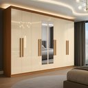 Ver imagem 1 de Guarda-roupa Casal com Espelho 8 Portas 4 Gavetas Paris