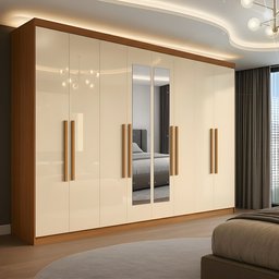 Guarda-roupa Casal com Espelho 8 Portas 4 Gavetas Paris - 1 Guarda-roupa Casal com Espelho 8 Portas 4 Gavetas Paris - 1