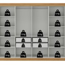 Ver imagem 6 de Guarda-roupa Casal com Espelho 8 Portas 4 Gavetas Paris