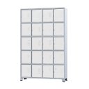 Ver imagem 1 de Armário Roupeiro de Aço para Vestiário 20 Portas Locker Branco com Chave