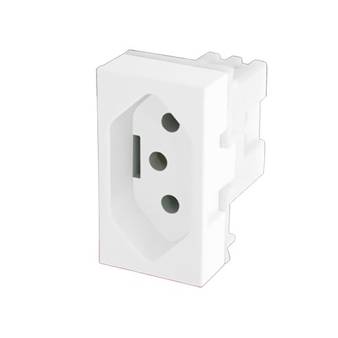 TOMADA Módulo 2P+T 10A/250V EVIDENCE MODULARE BLANC MAIS FAME