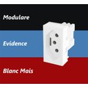 Ver imagem 2 de TOMADA Módulo 2P+T 10A/250V EVIDENCE MODULARE BLANC MAIS FAME