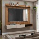 Ver imagem 1 de Painel Home para TV até 55 Polegadas Liso Ripado Ravello 160:Cinamomo/Off White