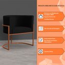 Ver imagem 6 de Kit 3 Poltronas Decorativa Luana Base Bronze Veludo Preto - Montanaris Decor MD MONTANARIS DECOR