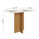 Ver imagem 3 de Conjunto de Sala de Jantar Mesa 91,8cm com 2 Cadeiras Carol Freijó/Off White