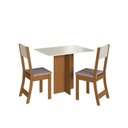 Ver imagem 2 de Conjunto de Sala de Jantar Mesa 91,8cm com 2 Cadeiras Carol Freijó/Off White