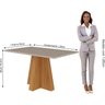 Conjunto Mesa com Vidro e 4 Cadeiras Sala de Jantar Mesa Patricia  - 5