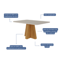 Ver imagem 7 de Conjunto de Jantar 4 Lugares Mesa Patrícia com Tampo de Vidro e 4 Cadeiras