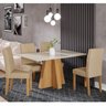 Conjunto Mesa com Vidro e 4 Cadeiras Sala de Jantar Mesa Patricia  - 2