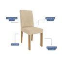 Ver mais imagens de Conjunto de Jantar 4 Lugares Mesa Patrícia com Tampo de Vidro e 4 Cadeiras