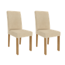 Ver imagem 5 de Conjunto de Jantar 4 Lugares Mesa Patrícia com Tampo de Vidro e 4 Cadeiras