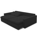 Ver mais imagens de Sofá Cama Retrátil Reclinável para Sala de Estar 208cm Lari F04 Veludo Preto - Lyam Decor