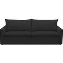 Ver imagem 3 de Sofá Cama Retrátil Reclinável para Sala de Estar 208cm Lari F04 Veludo Preto - Lyam Decor