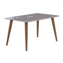 Ver imagem 2 de Conjunto para Sala de Jantar Mesa 130cm Adele 4 Cadeiras Fernanda Marrom/Madeira/Off White/Nude