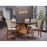Conjunto para Sala de Jantar Mesa 180cm Agata 6 Cadeiras Juliana  - 1