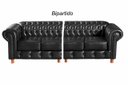 Ver imagem 2 de Conjunto Sofá 4 Lugares E 2 Poltronas Luis Xv Capitonê Chesterfield - Couríssimo Preto