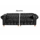 Ver imagem 2 de Conjunto Sofá 4 Lugares E 2 Poltronas Luis Xv Capitonê Chesterfield - Couríssimo Preto