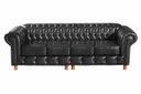 Ver imagem 3 de Conjunto Sofá 4 Lugares E 2 Poltronas Luis Xv Capitonê Chesterfield - Couríssimo Preto