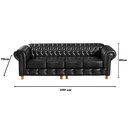 Ver imagem 7 de Conjunto Sofá 4 Lugares E 2 Poltronas Luis Xv Capitonê Chesterfield - Couríssimo Preto