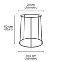 Ver imagem 3 de Suporte de Chão para Vaso de Plantas Redondo 31x50cm Preto - Nv520p