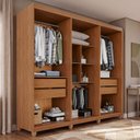 Ver imagem 4 de Guarda-Roupa Casal 6 Portas 4 Gavetas com Pés Mônaco