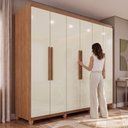 Ver imagem 6 de Guarda-Roupa Casal 6 Portas 4 Gavetas com Pés Mônaco